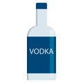 Vodka bottle alcoholic beverage flat icon