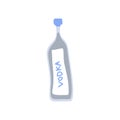 Vodka bottle on white background. Cartoon sketch graphic design. Doodle style. Hand drawn image. Party drinks concept. Freehand Royalty Free Stock Photo