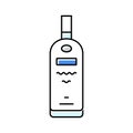 vodka glass bottle color icon vector illustration