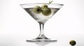 Vodka Martini Cocktail, isolated on white background - Generative AI. Generative ai Royalty Free Stock Photo