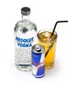 Vodka Redbull and mix Royalty Free Stock Photo