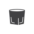 Vodka shot glass icon vector