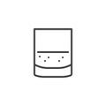 Vodka shot glass line icon