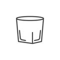 Vodka shot glass line icon