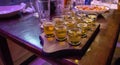 Vodka Shots on a Tray Royalty Free Stock Photo