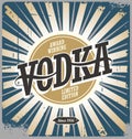 Vodka vintage tin sign