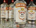 Marinette,WI/USA- Nov9,2019: vodka is the worlds largest internationally traded spirit with the estimated sale of about 500 millio