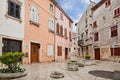 Vodnjan, Istria, Croatia: square in the old town near the city Pula