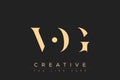 VOG abstract letter logo design Royalty Free Stock Photo