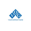 VOG letter logo design on WHITE background. VOG creative initials letter logo concept. Royalty Free Stock Photo