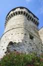 Vogogna (Ossola Valley, Piedmont): the Visconti castle tower. Color image Royalty Free Stock Photo