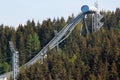 Vogtland Arena, a ski jumping venue in Klingenthal, Germany. It features some of the most modern architecture among World Cup