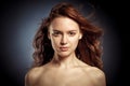 Vogue style photo of sensual woman Royalty Free Stock Photo