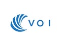 VOI letter logo design on white background. VOI creative circle letter logo concept. VOI letter design