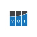 VOI letter logo design on WHITE background. VOI creative initials letter logo concept. VOI letter design
