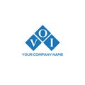 VOI letter logo design on WHITE background. VOI creative initials letter logo concept.