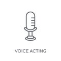 voice acting linear icon. Modern outline voice acting logo conce