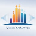 Voice Analytics Technology with Sound Wave Graph Royalty Free Stock Photo