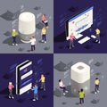 Voice Assistant Isometric Concept