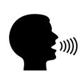 Voice command vector icon Royalty Free Stock Photo