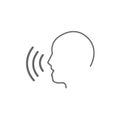 Voice control icon on white Royalty Free Stock Photo