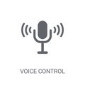 Voice control icon. Trendy Voice control logo concept on white b