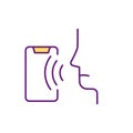 Voice control RGB color icon Royalty Free Stock Photo