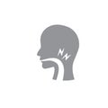 Vocal cord icon with person image vector illustration