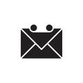 Voice mail icon Flat line illustration Royalty Free Stock Photo