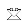 Voice mail icon Flat line illustration Royalty Free Stock Photo