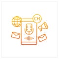 Voice message gradient icon Royalty Free Stock Photo