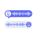 Voice message icon, audio note vector