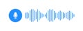 Voice Message icon modern flat vector image. Voice chat icon. Podcast Microphone. Audio message