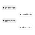 Voice messages chat templates. Audio message for social media. Vector