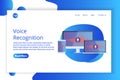 Voice messages, Voice recognition isometric concept. Can use for web banner, landing page template