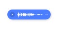 Voice messaging with sound wave and chat notification. Online voice chat, audio message with waveform