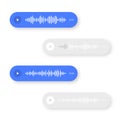 Voice messaging with sound wave and chat notification. Online voice chat, audio message with waveform