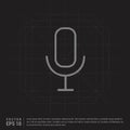 Voice microphone icon - Black Creative Background