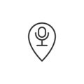 Voice Navigation line icon