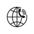 Voice over internet protocol icon. Internet ip symbol. Telephony voip sign. Vector illustration. EPS 10.