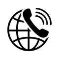 Voice over internet protocol vector icon. telephony voip illustration sign. internet ip symbol.