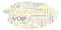 Voice over IP word cloud. Royalty Free Stock Photo