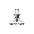 Voice over logo design concept isolated on white background Royalty Free Stock Photo