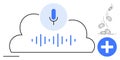 Voice Recognition and Cloud Integration for Digital Transactions and Data Processing Royalty Free Stock Photo