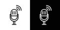 Voice recognition icon vector set on white background Royalty Free Stock Photo