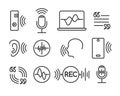 Voice recognition icons