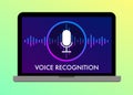 Voice recognition, search speech detect illustration concept Royalty Free Stock Photo