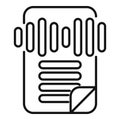Voice recognition software converting audio file icon