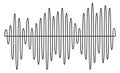 Voice record line. Digital pulse signal icon