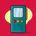 Voice recorder vector illustration in flat style Royalty Free Stock Photo